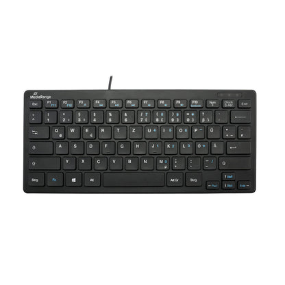 MediaRange kabelgebundene Kompakt-Tastatur mit 78 ultraflachen Tasten, QWERTZ