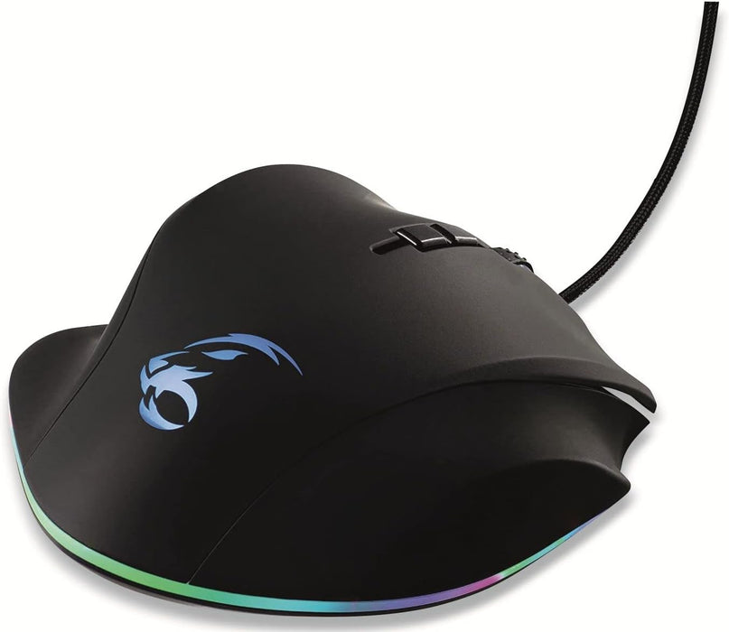 MediaRange MRGS203 Gaming Mouse with 8 Buttons USB 2.0 Cable Black