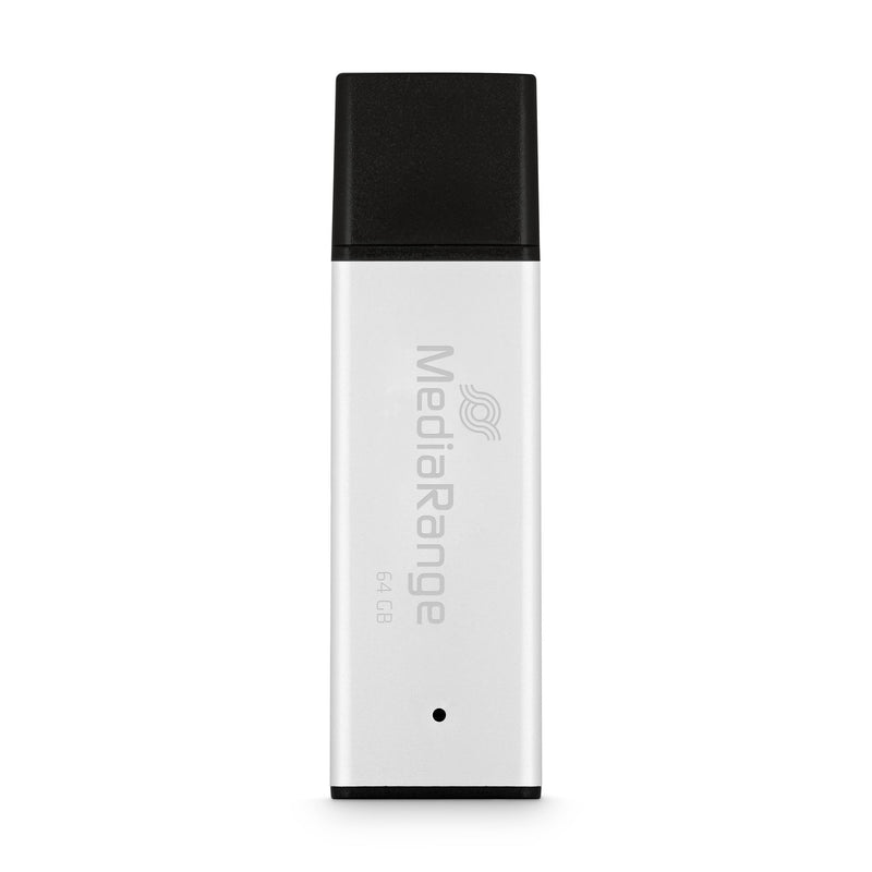 MediaRange USB-Stick MR1901 silber, schwarz 64 GB