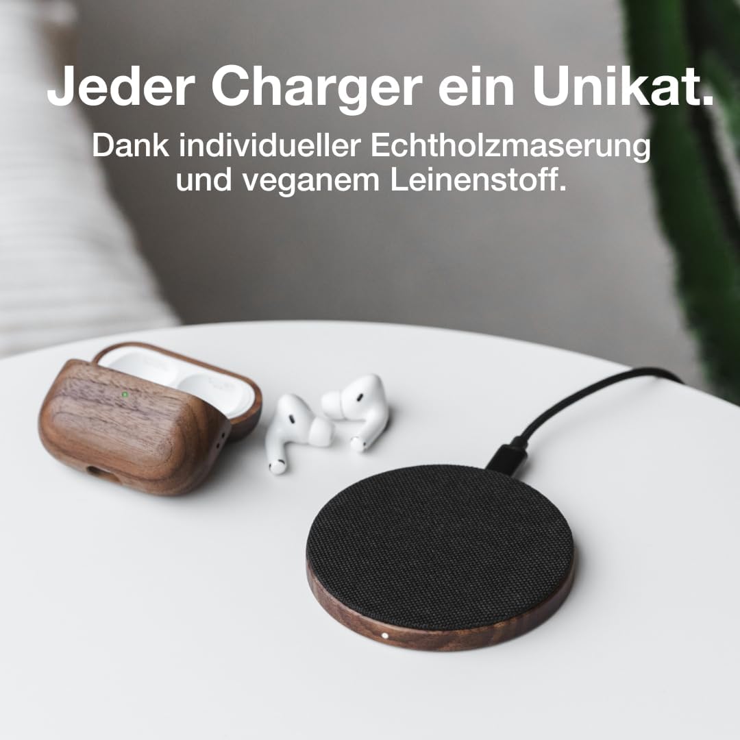 WOODCESSORIES ECOPAD Induktive Ladestation schwarz