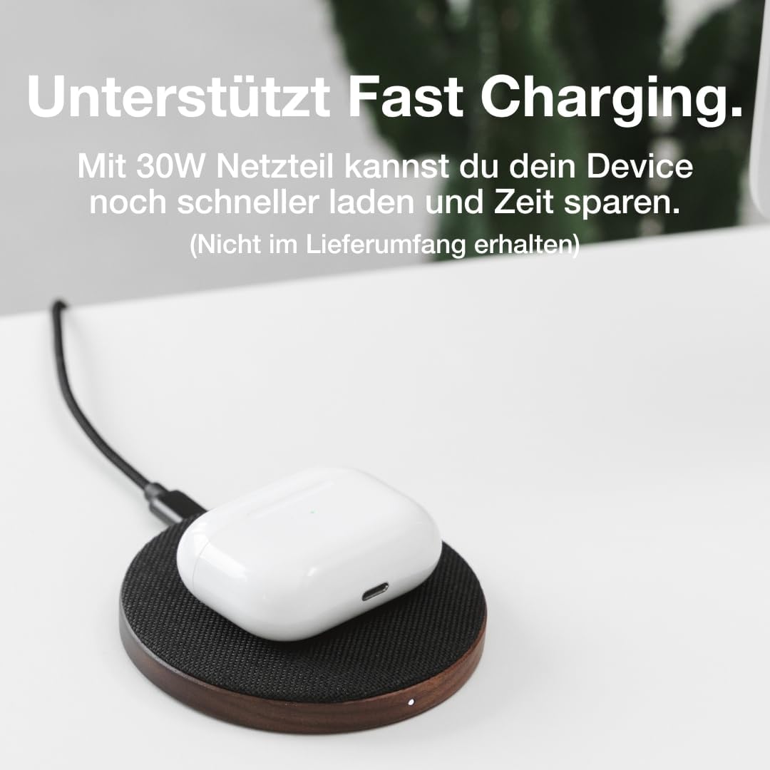WOODCESSORIES ECOPAD Induktive Ladestation schwarz