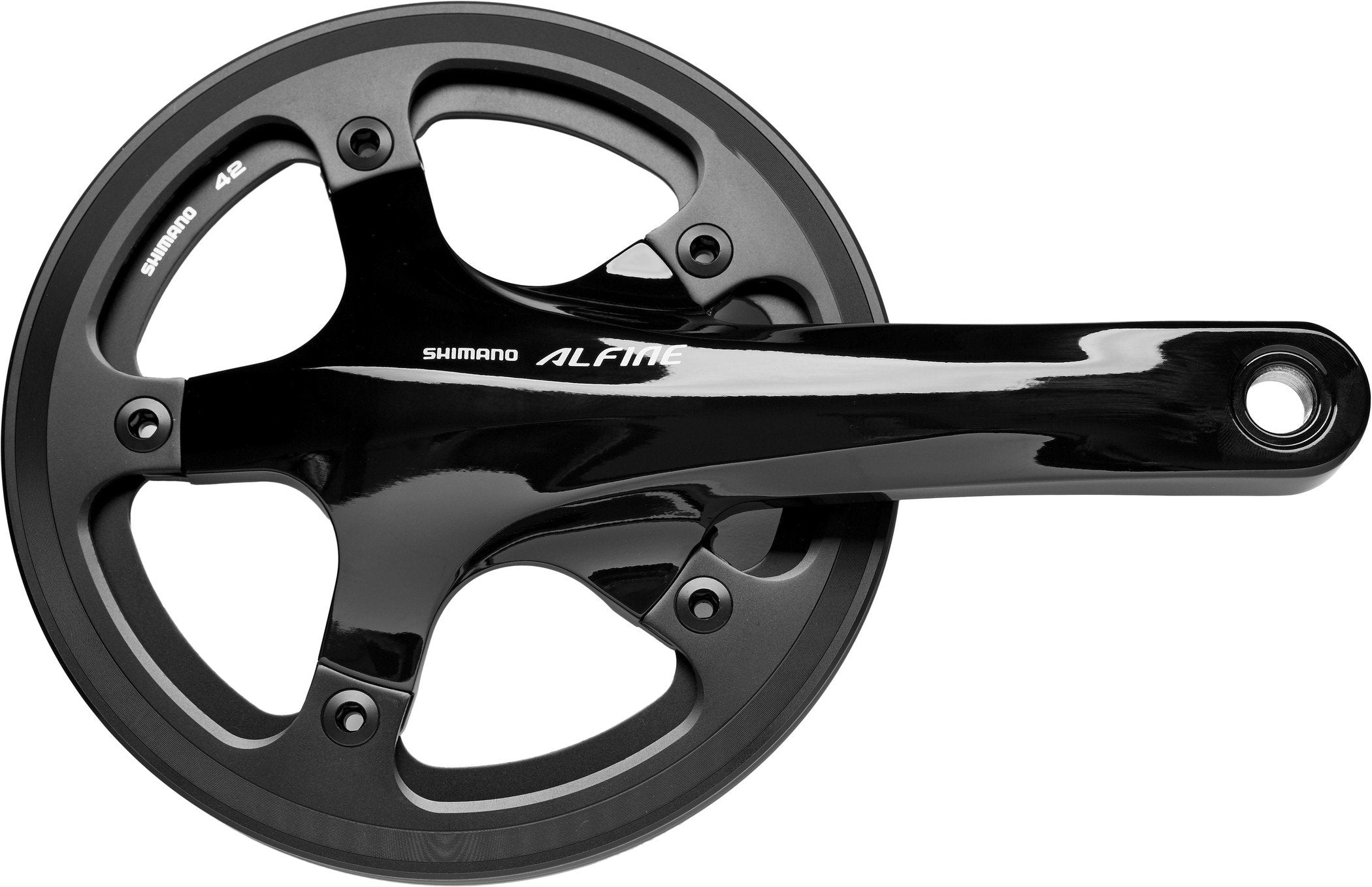 Shimano FC-S501 Alfine 2-piece chainset with single chain guard 170 mm - 42T - black