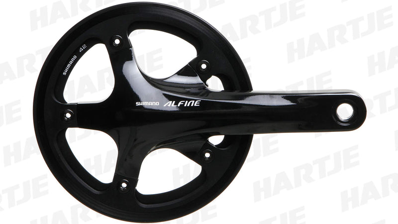 Shimano FC-S501 Alfine 2-piece chainset with single chain guard 170 mm - 42T - black