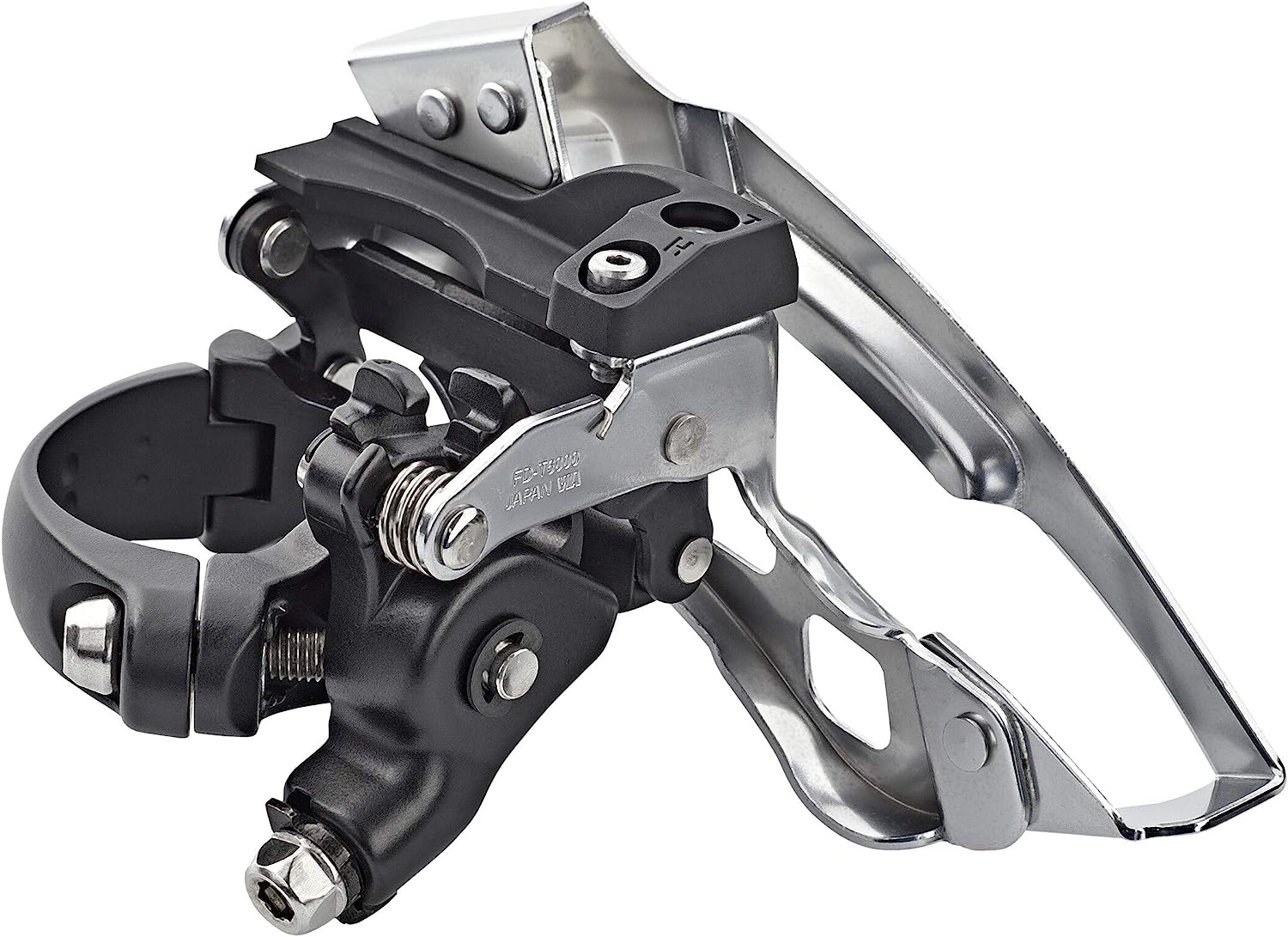 Shimano Deore T6000-L triple front derailleur, top swing, dual pull, 66-69