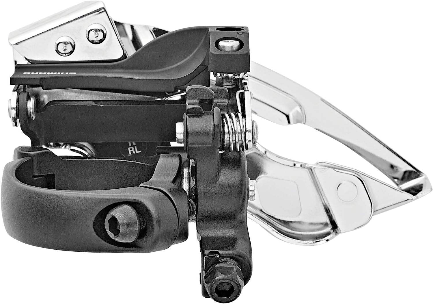 Shimano FD-T8000-H XT triple front derailleur, 10-speed, top swing, 63-66 deg