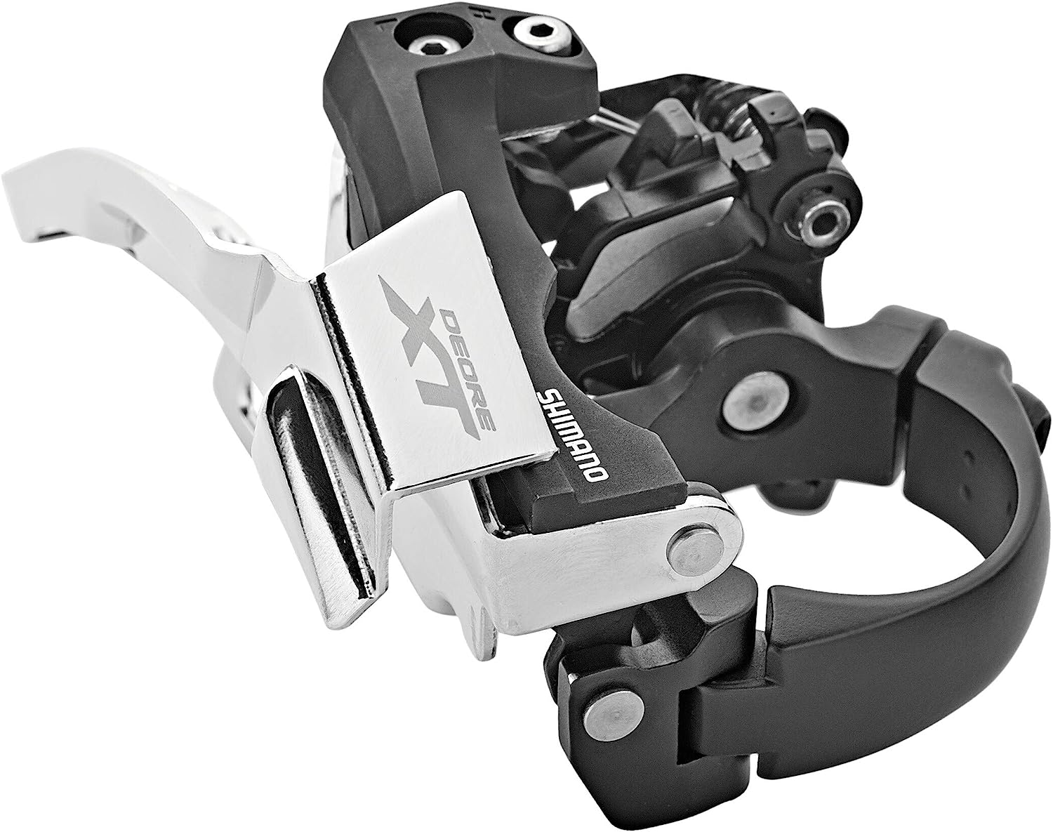 Shimano FD-T8000-H XT triple front derailleur, 10-speed, top swing, 63-66 deg