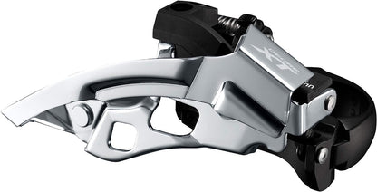 Shimano FD-T8000-H XT triple front derailleur, 10-speed, top swing, 63-66 deg