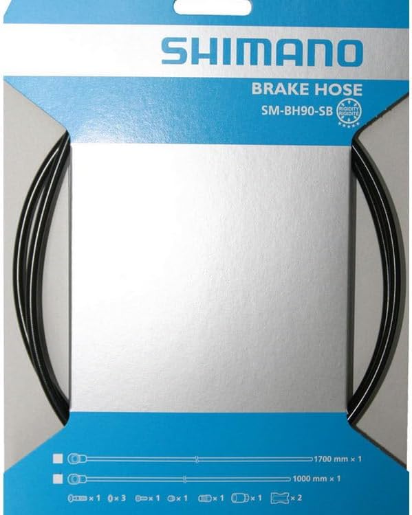 Shimano SM-BH90 XTR/Xt/SLX disc brake cuttable hose, straight banjo, rear, black