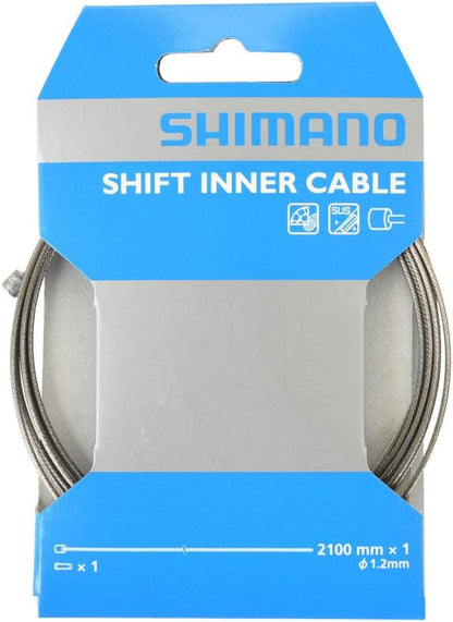 Shimano Road / MTB stainless steel gear inner wire, 1.2 x 2100, single