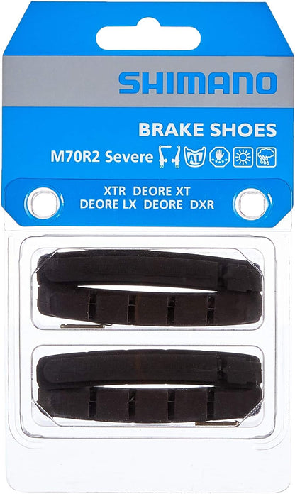 Shimano M70R2 V-brake cartridge pad insert, severe conditions, alloy rims 2 pairs