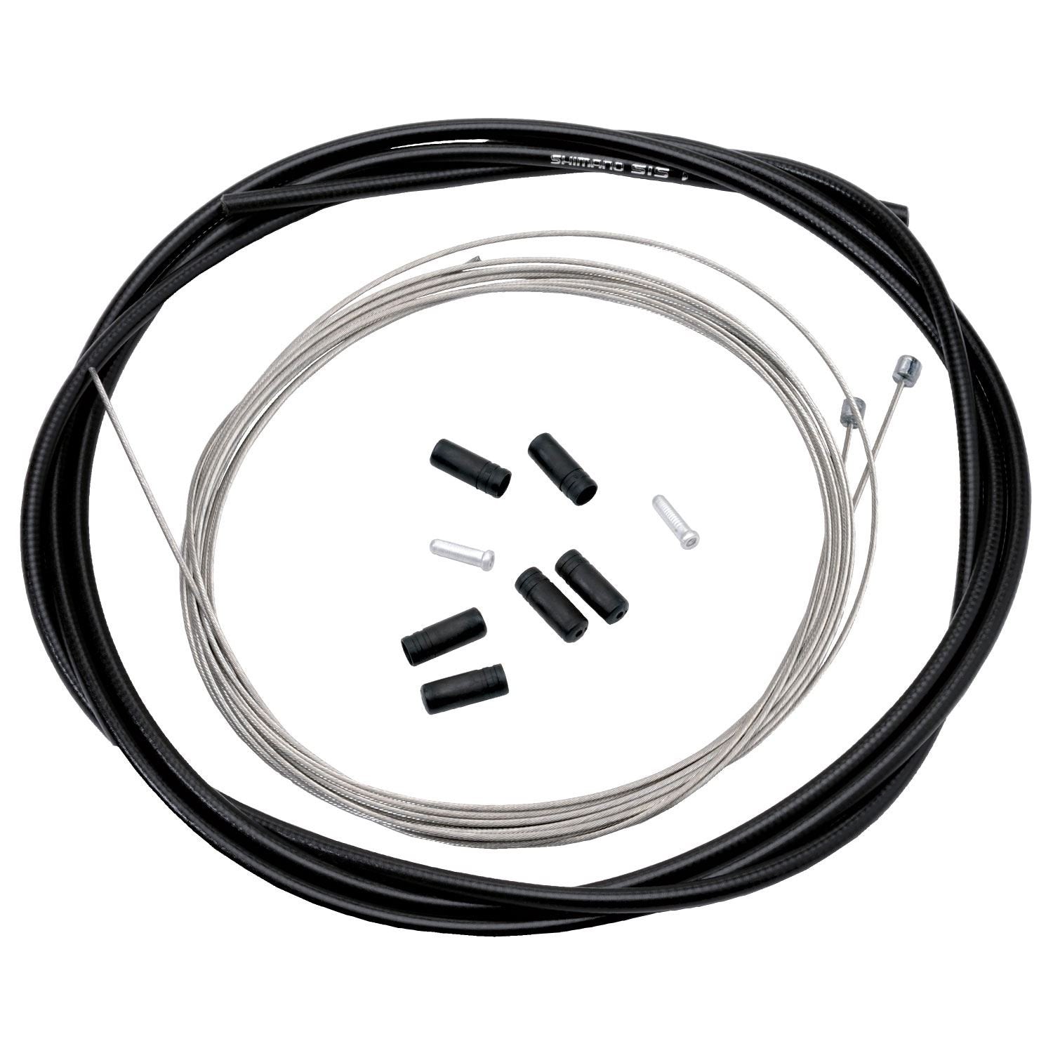 Shimano Road gear cable set, steel inner wire, black