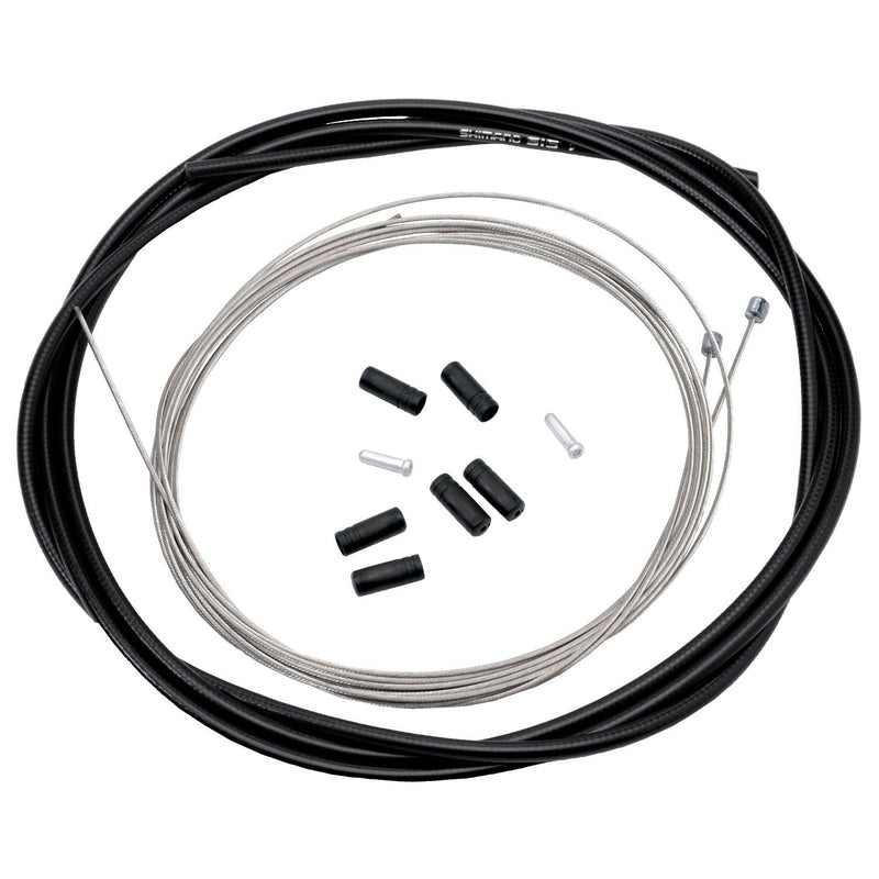 Shimano Road gear cable set, steel inner wire, black