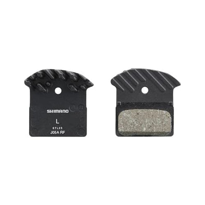 Shimano J05A-RF disc pads and spring, alloy back with cooling fins, resin
