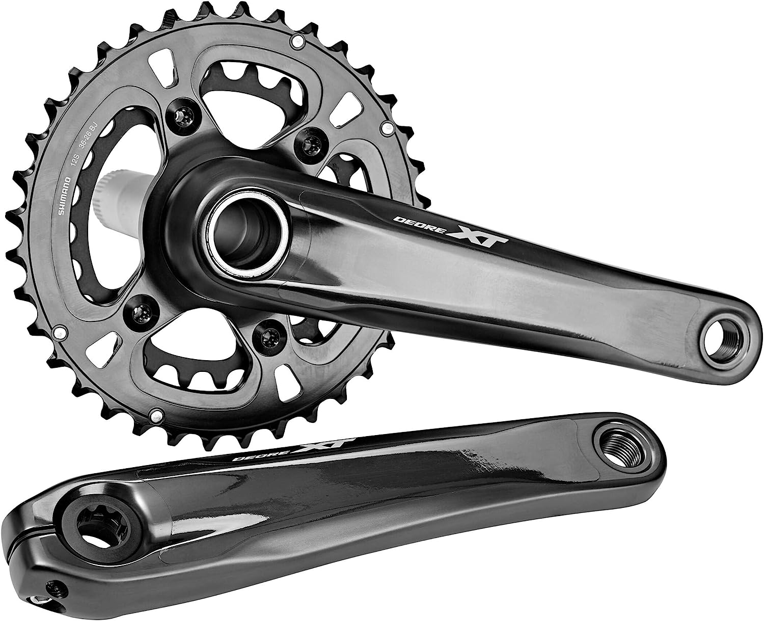 Shimano Deore XT FC-M8100 XT chainset, double 36/26, 12-speed, 48.8 mm chainline, 175 mm