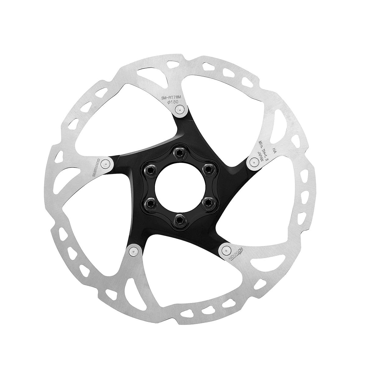 Shimano RT76 XT 6-bolt disc rotor 180 mm