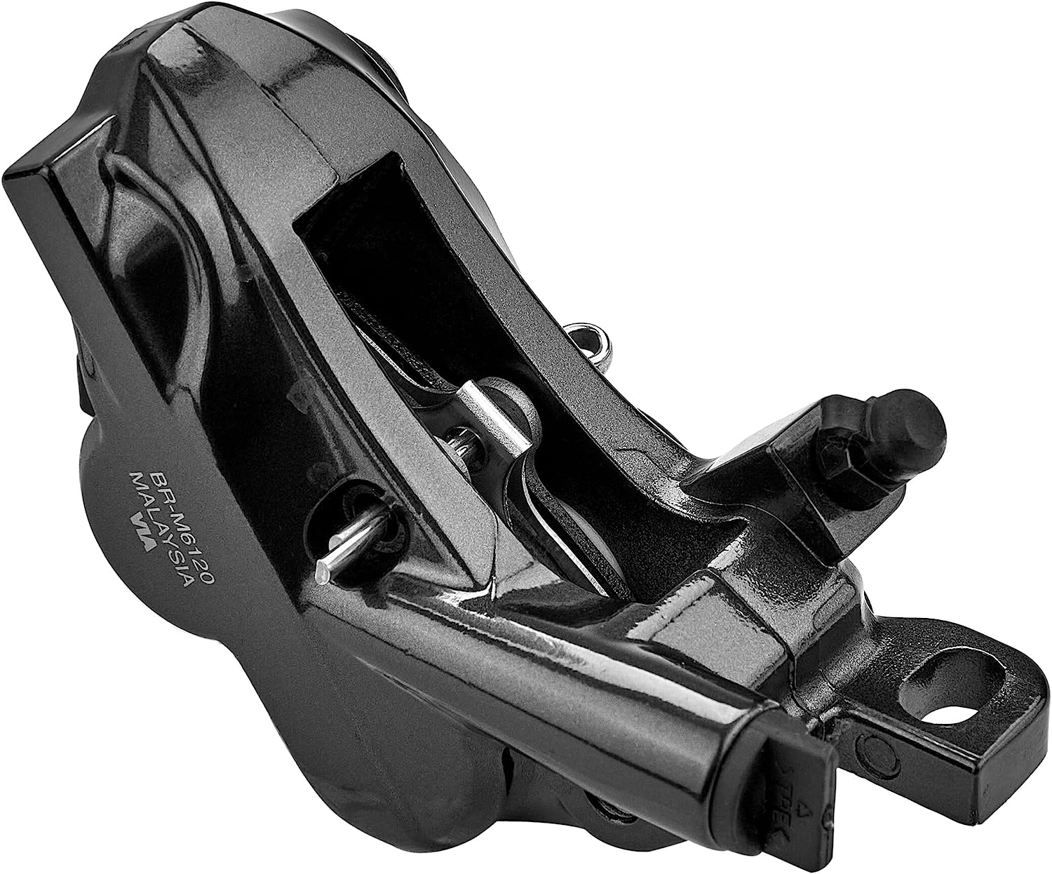 Shimano BR-M6120 Deore 4-pot calliper, post mount, without adapters, front or rear
