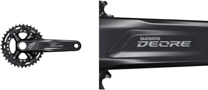 Shimano FC-M4100 Deore chainset, 10-speed, 48.8 mm chainline, 36/26T, 175 mm