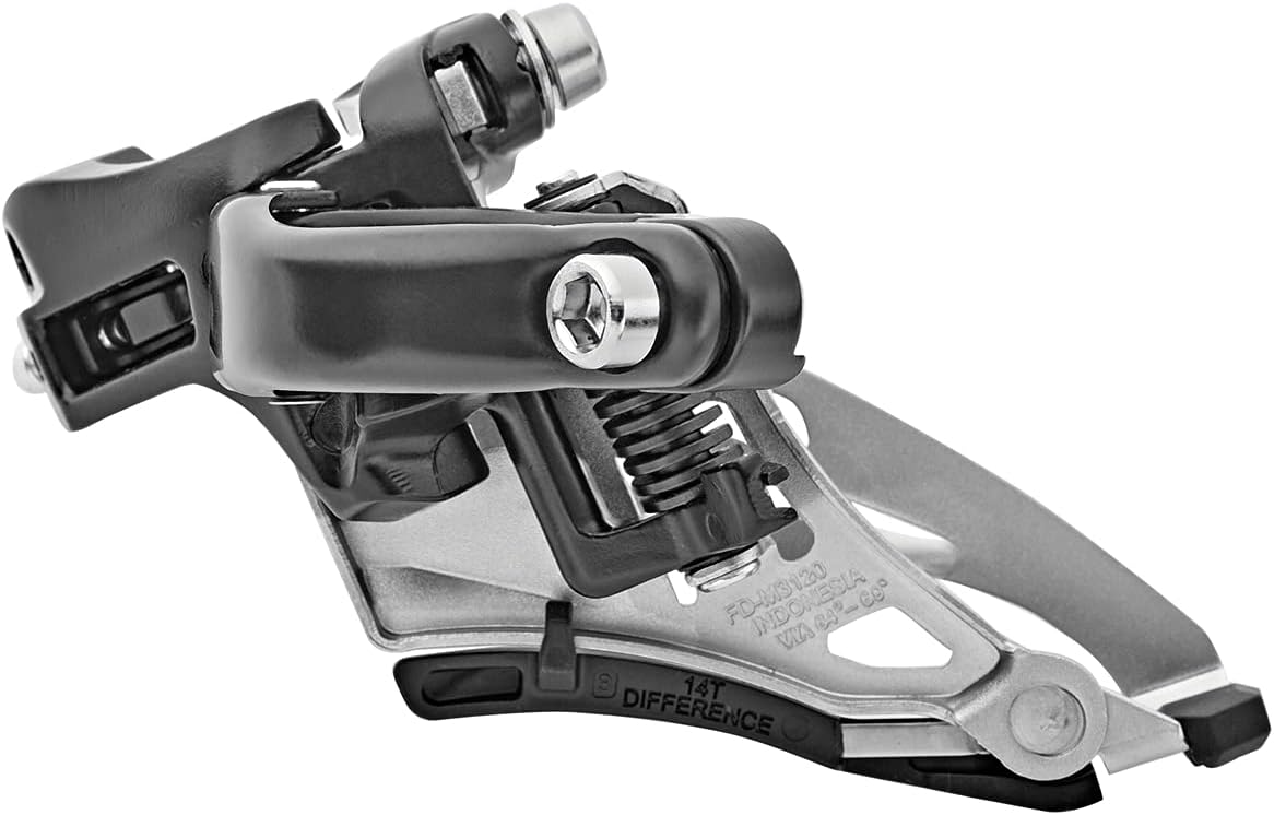 Shimano FD-M3120-M Alivio front derailleur, 9-speed double, side swing, mid clamp