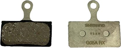 SHIMANO G05A-RX disc pads and spring, alloy backed, resin,Black,One Size