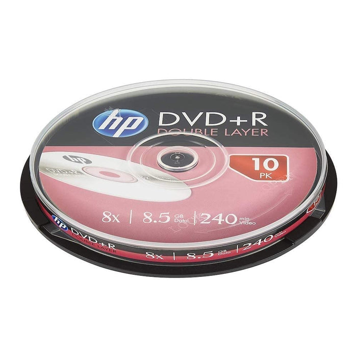 HP DVD+R DL 8X 10PK cake box HP 8.5GB 10 Pack Cake Box (Double-Layer)