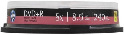 HP DVD+R DL 8X 10PK cake box HP 8.5GB 10 Pack Cake Box (Double-Layer)