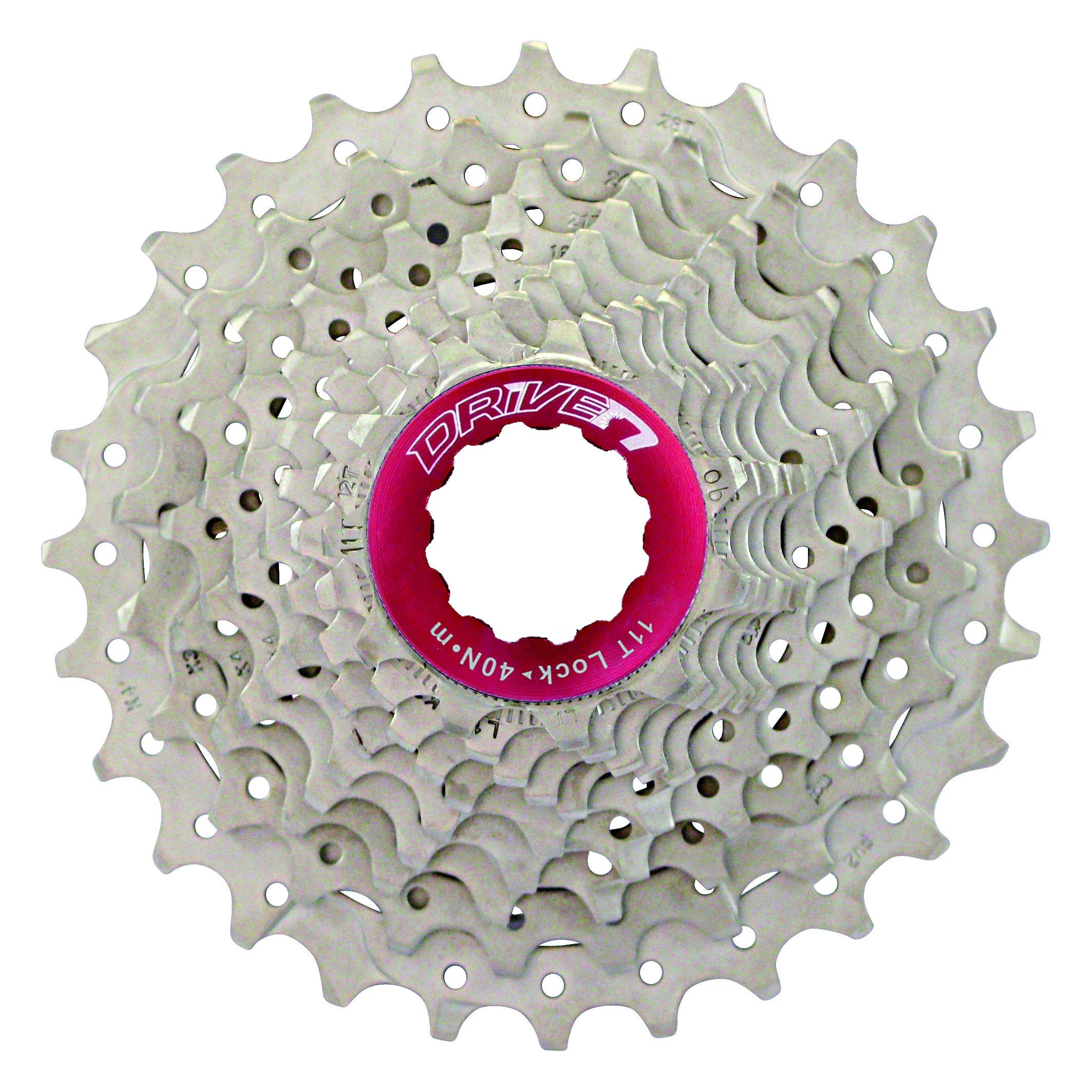 CASSETTE SUNRACE ALUMINIO METAL ROJO 10V.(11-28