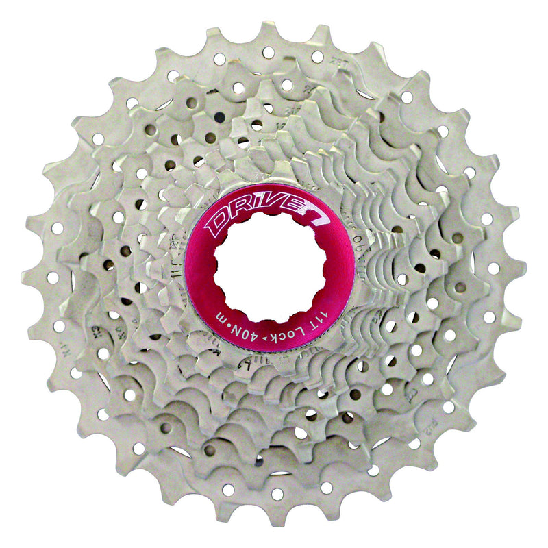 CASSETTE SUNRACE ALUMINIO METAL ROJO 10V.(11-28