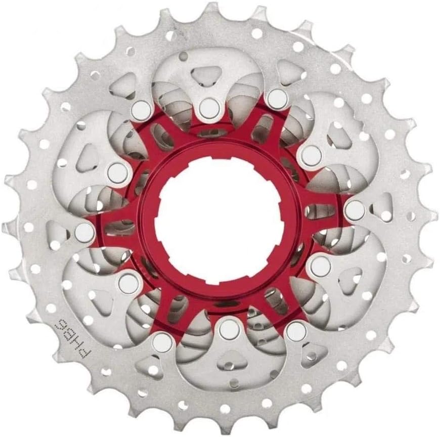 CASSETTE SUNRACE ALUMINIO METAL ROJO 10V.(11-28