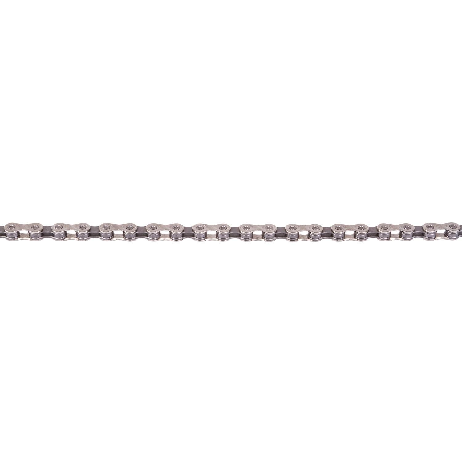KMC Unisex – Adult's 12NR DLC Black X8 Silver/Grey 8-Speed Chain 1/2 Inch x 3/32 Inch 114 Links