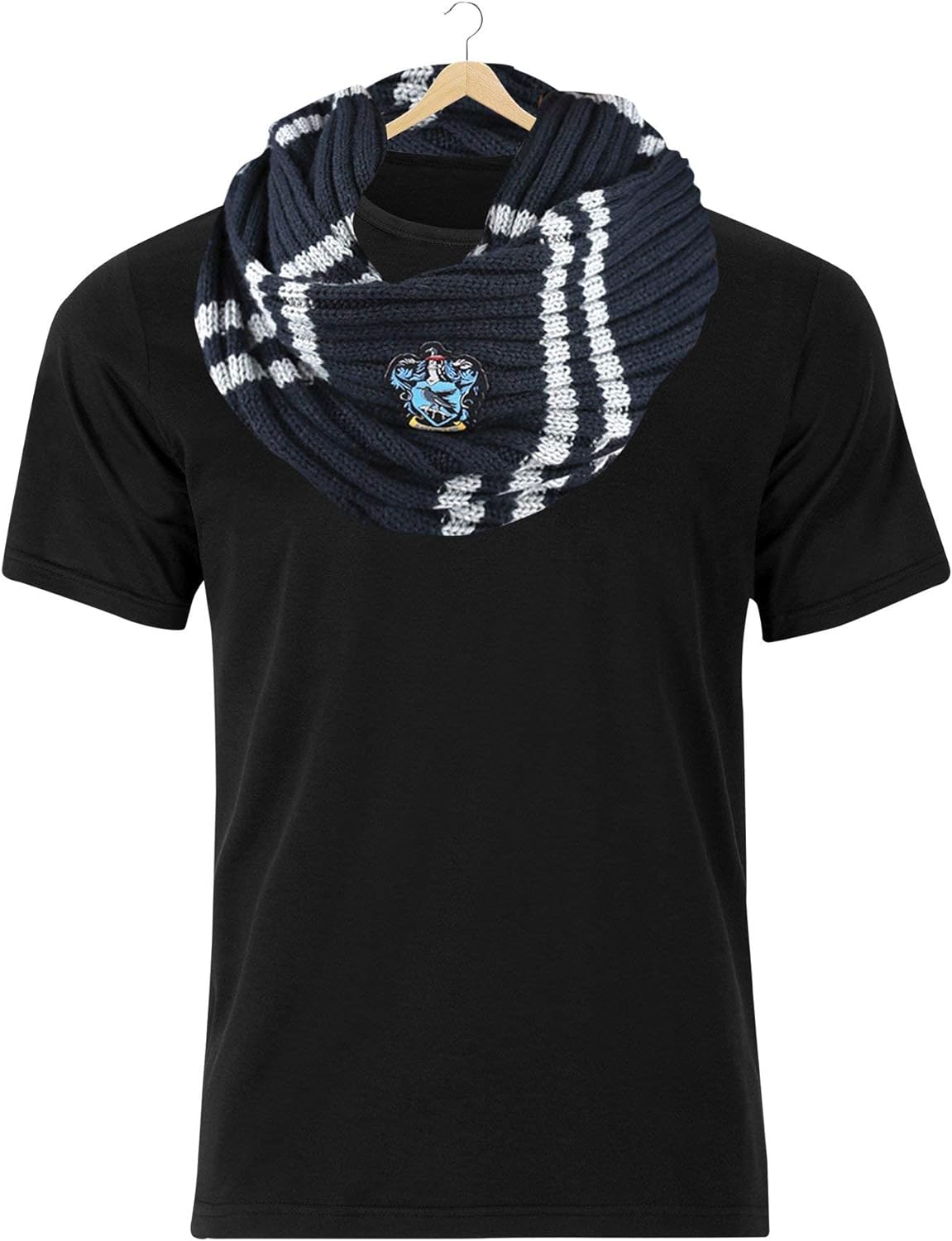 Cinereplicas Harry Potter Scarf - Infinity - Official - Ultra Soft Knitted Fabric Blue, Blue and Grey