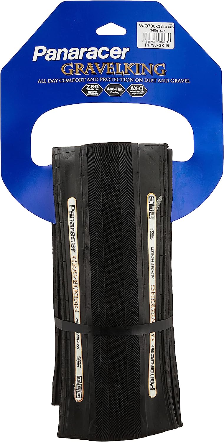 Panaracer GravelKing Slick TLC Folding Tyre 700 x 38c Black / Black