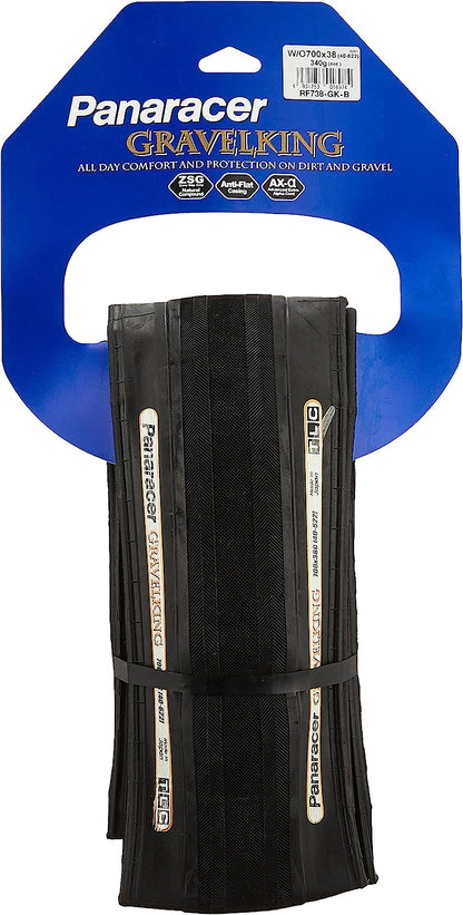 Panaracer GravelKing Slick TLC Folding Tyre 700 x 38c Black / Black