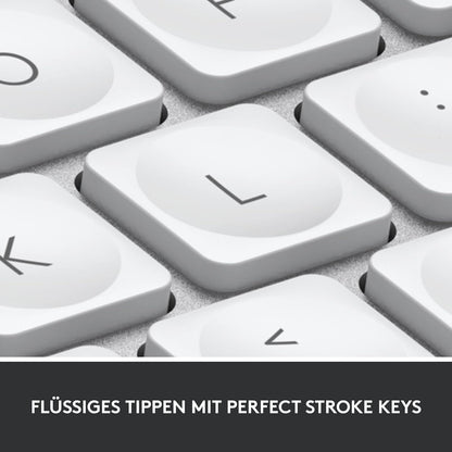 Logitech MX Keys Mini Tastatur kabellos hellgrau
