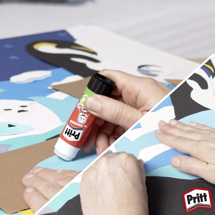 Pritt Klebestift, sicherer und kinderfreundlicher Bastelkleber für Kunst und Bastelarbeiten, starker Kleber für Schule & Bürobedarf, 5x43g Pritt Stift