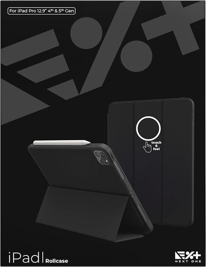 NEXT ONE Roll Case Compatible with iPad Pro 12.9"(4th Gen), iPad Pro 12.9"(5th Gen)|Black