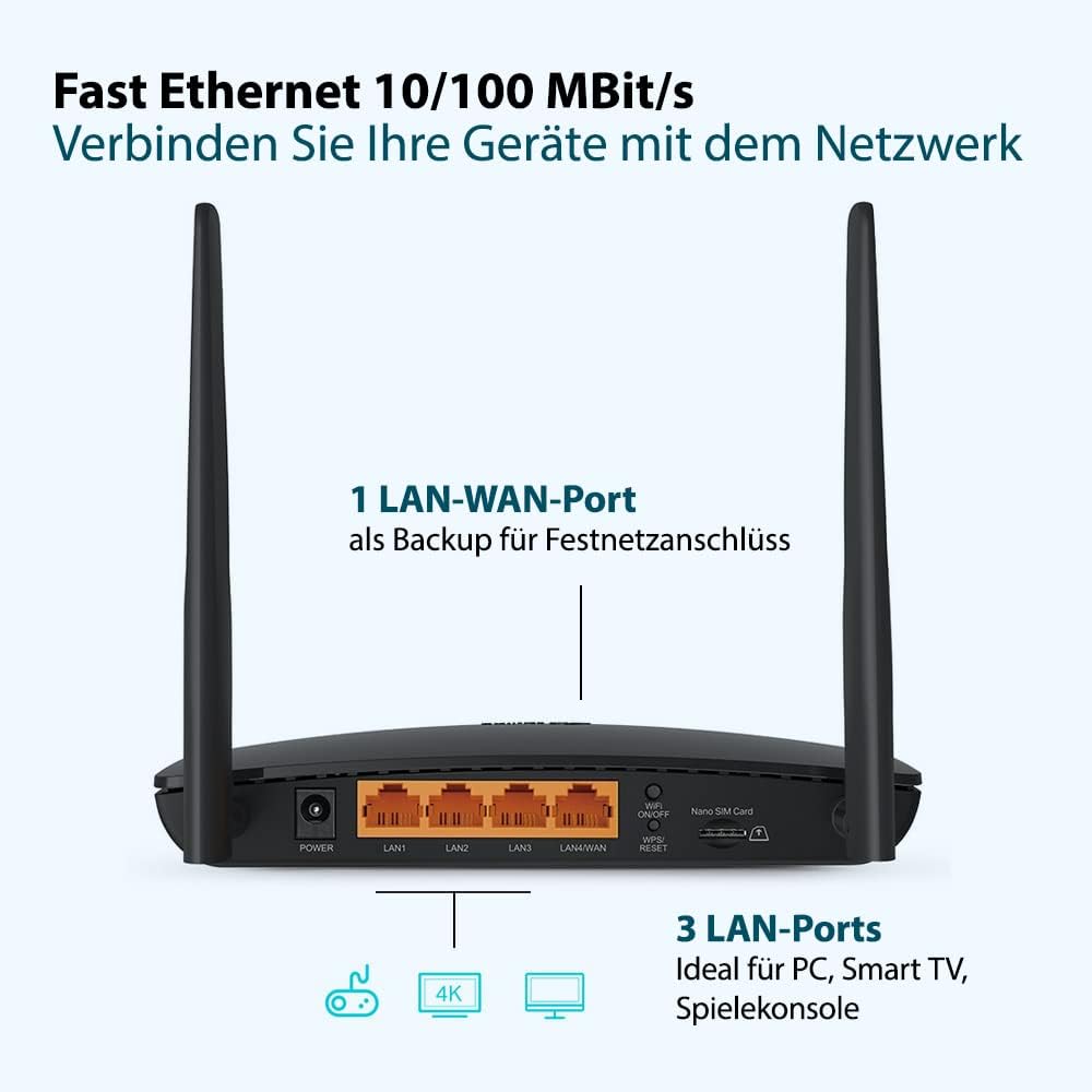 TP-Link Router MR6400 Wireless/LTE, Version 5