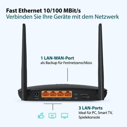 TP-Link Router MR6400 Wireless/LTE, Version 5