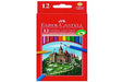 FABER-CASTELL 120112 - Buntstifte CASTLE Hexagonal, 12er Kartonetui, mehrfarbig