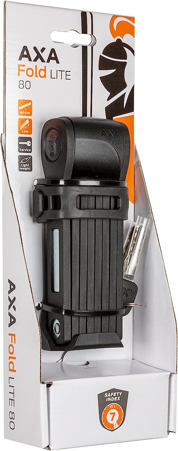 AXA 2231052010 80 Lite Folding Lock Shackle, Black, 80cm
