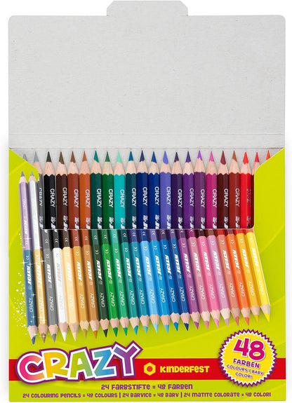 JOLLY Superstick Crazy Colouring Pencils 24 Pens with 48 Colours