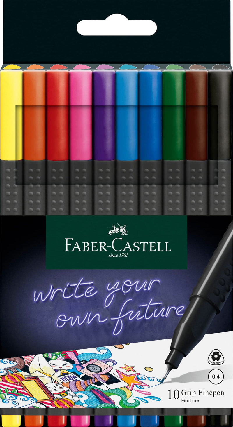 Faber-Castell Fineliner GRIP Finepen (Set of 10