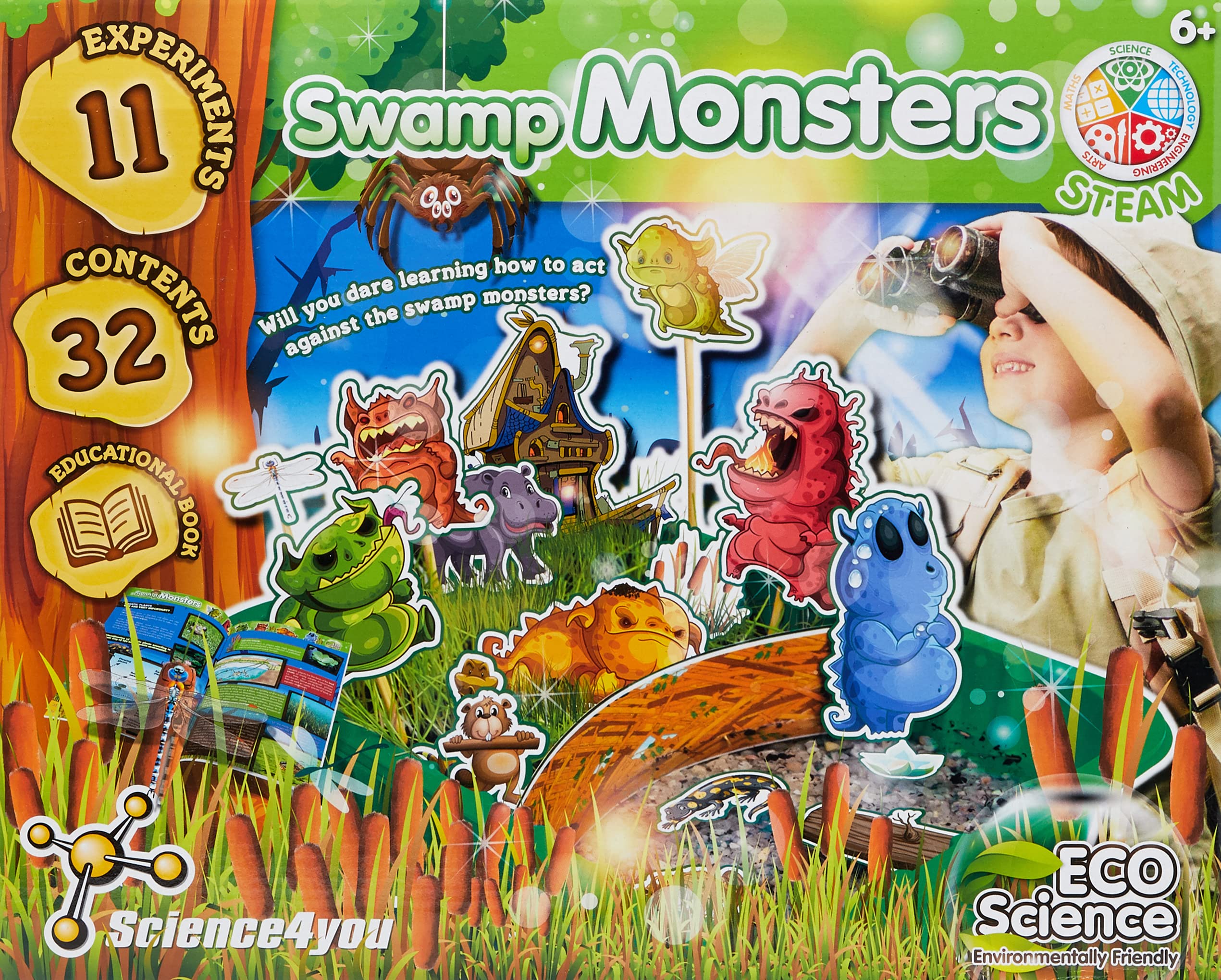 Science 4 You Swamp Monsters, Gama Eco-Science, Kit Educativo Stem para niños a Partir de 8 años (SY618886.106