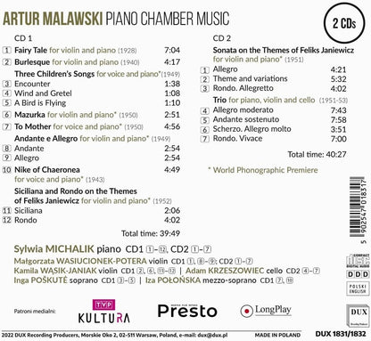 Artur Malawski: Piano Chamber Music