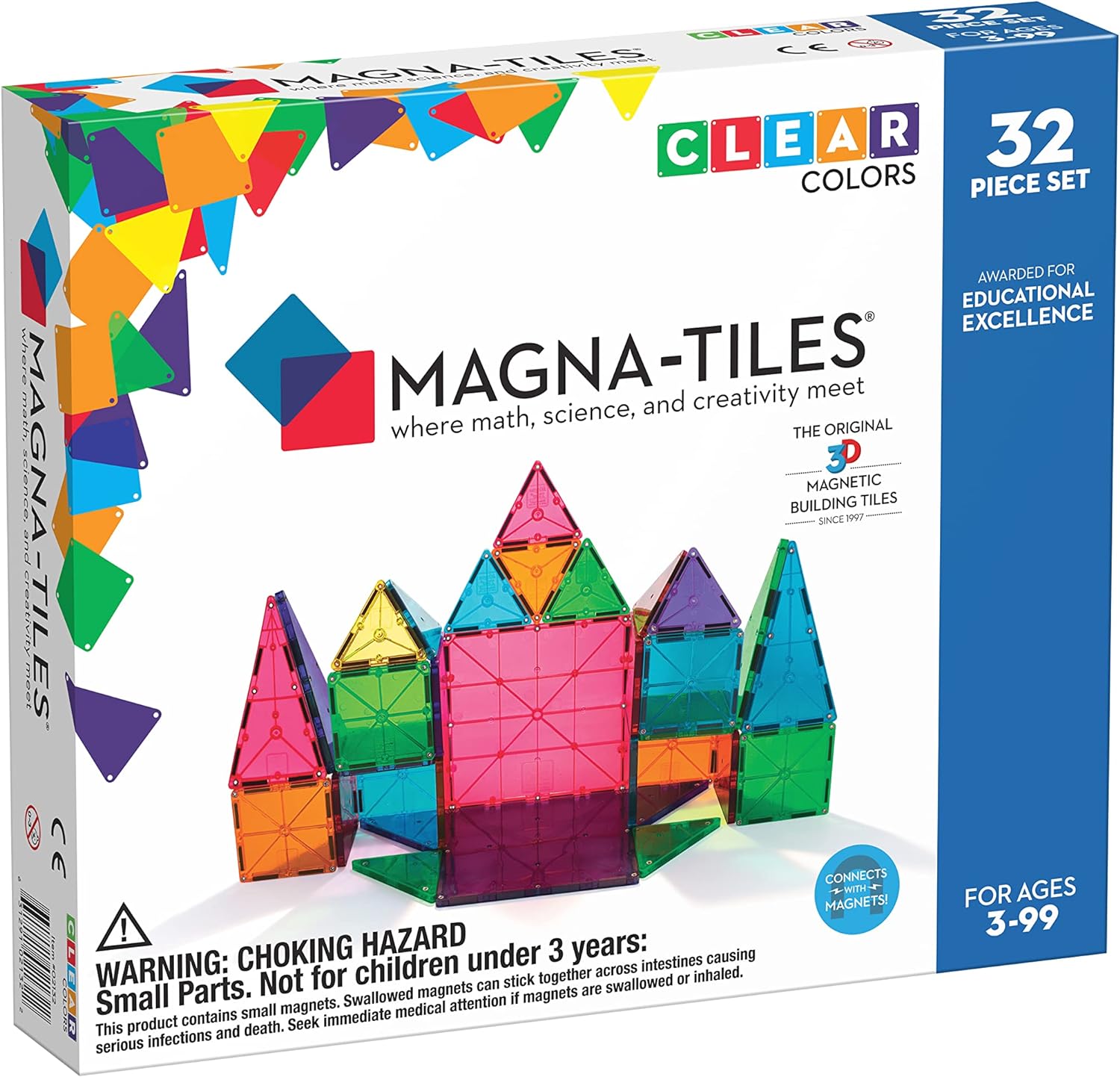 Magna-Tiles Clear Colors 32 piece set & Zog