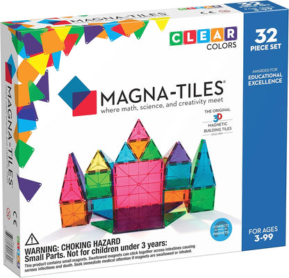 Magna-Tiles Clear Colors 32 piece set & Zog