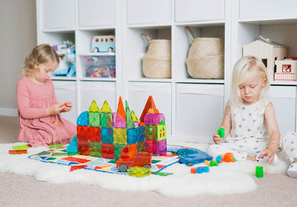 Magna-Tiles Storage Bin & Interactive Play-Mat, Collapsible Storage Bin With Handles for Playroom, Closet, Bedroom, Home Organization and Classroom, 12.5 x 11 x 8” Bin