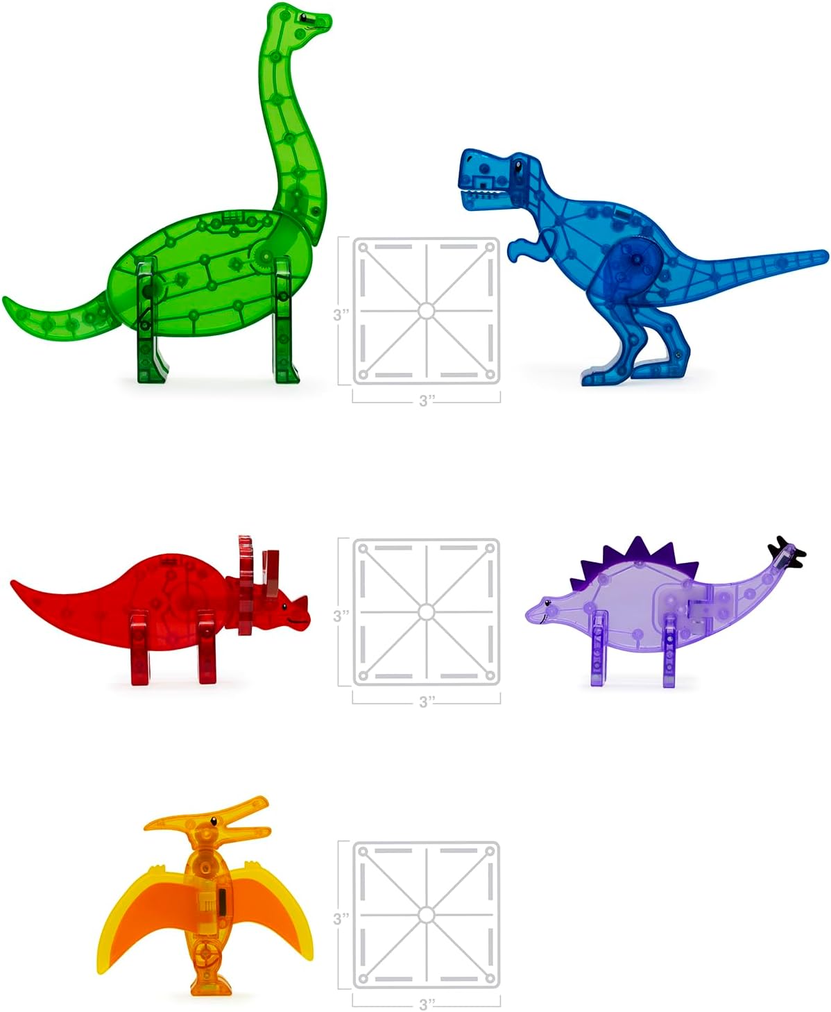 Magna-Tiles - Dinos 5 pcs set - (90229