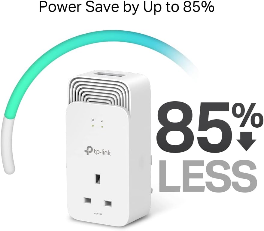 TP-Link Wired Passthrough Powerline Adapter Starter Kit, Advanced Protocol G.hn MIMO, Extra Power Socket, 2+2 Gigabit Ethernet Ports, No Configuration Required, Plug and Play, Pack of 2 (PG2400P KIT)