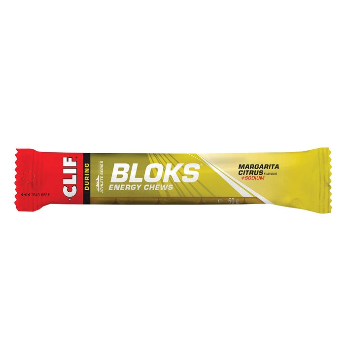Clif Bloks Energy Chews Nahrungsergänzungsmittel während und Pre Workout, Margarita Zitrus, 18 x 50 g Maragarita Citrus