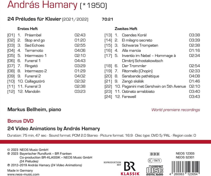 Andras Hamary 24 Preludes for Piano